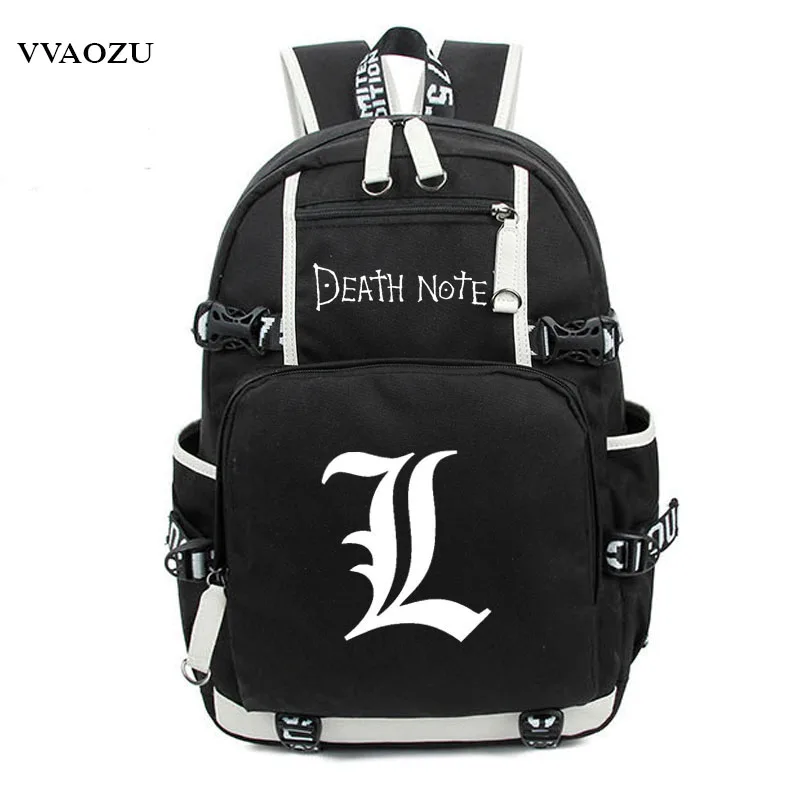 Japan Anime Death Note Backpack Large Oxford Luminous Printing Shoulder 