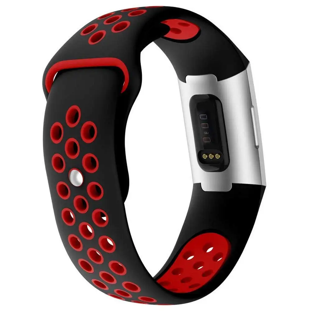 Спортивный силиконовый сменный ремешок для Fitbit Charge 4 дышащий браслет часов
