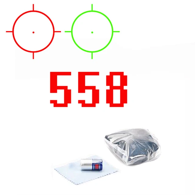 Tactical 558 colimador holográfico mira telescópica punto rojo óptico Reflex Sight Airsoft Scope 20mm Rail Mount - Imagen 4