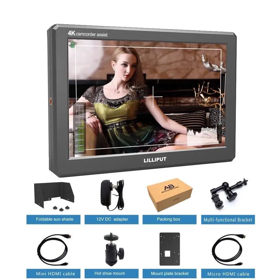 

LILLIPUT A8S 8.9 Inch 350nit 3G-SDI Mini HDMI Monitor 3D-LUT Camera Field Monitor 4K HDMI 1920X1200 DSLR Camrea