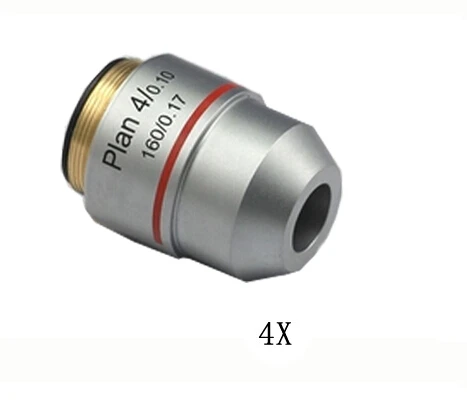 

2019 New 1PC 4X Bio-Microscope Biological Microscope Use 195 Plan Achromatic Objective Lens with Thread 20.2MM