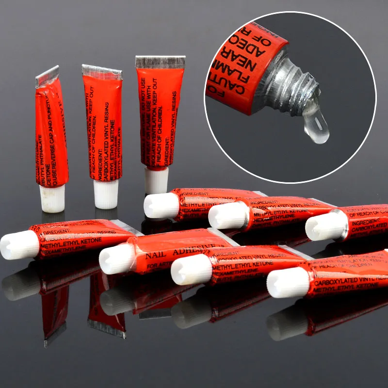 

WUF 10 x 1g Nail Art UV Gel Acrylic False Nails Glue Manicure Art Tips Stick Tool Decorations Rhinestone