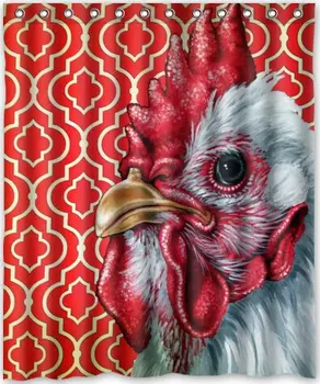 

Brand New rooster painting Waterproof Polyester Bath Shower Curtain,60 by 72-Inch
