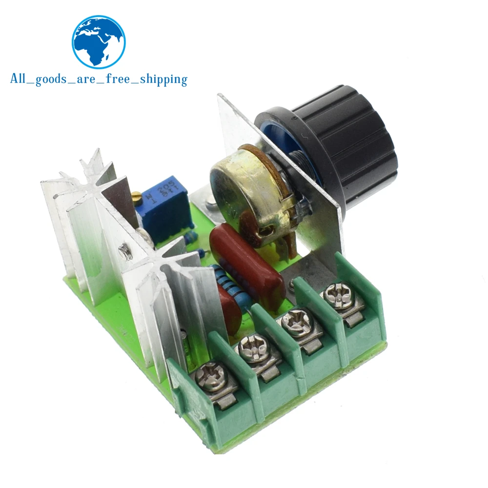 

TZT High Quality AC 220V 2000W SCR Voltage Regulator Dimming Dimmers Speed Controller Thermostat for Arduino