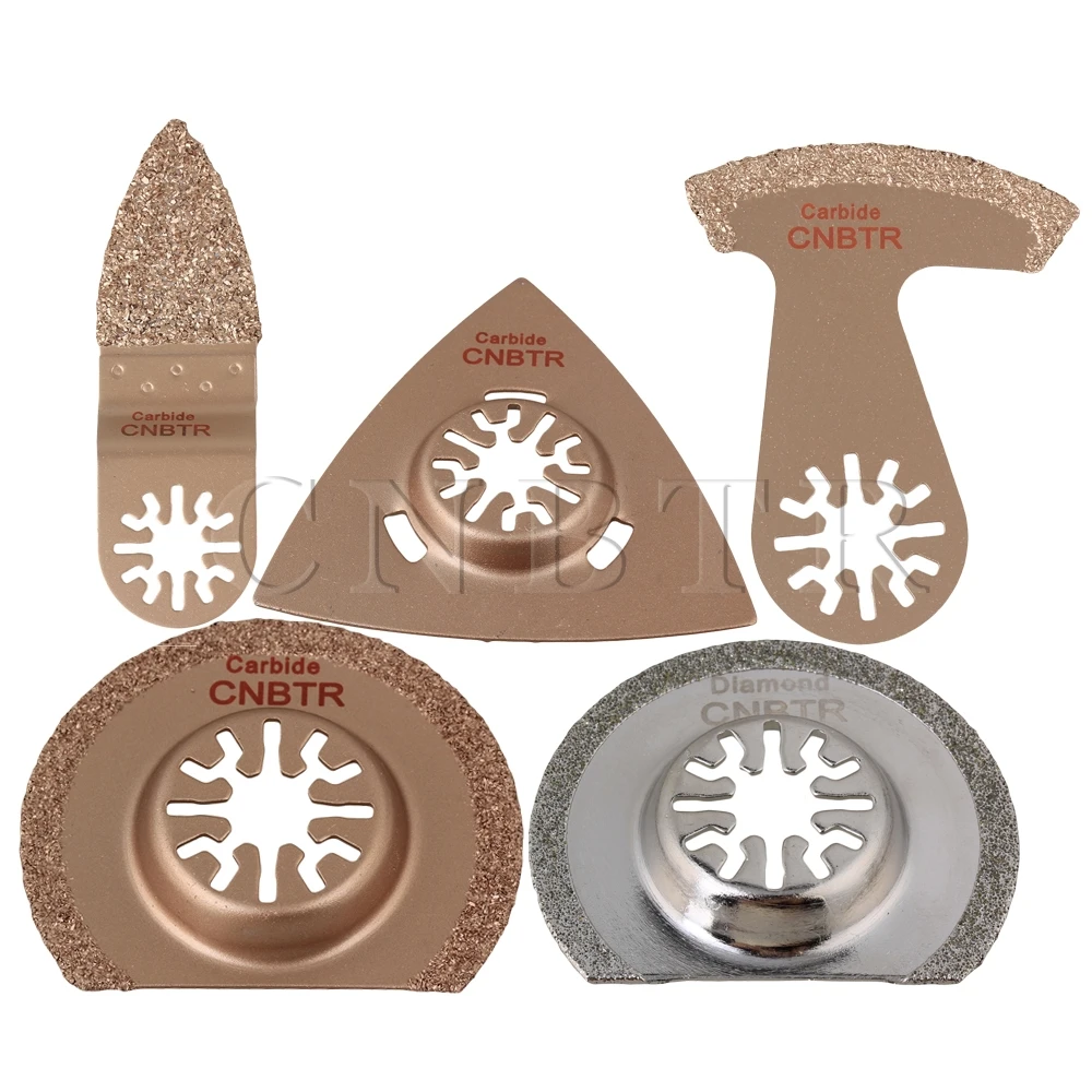 CNBTR 5PCS Universal Oscillating Carbide Grit Rasp Saw Blade Multi Tools in Saw Blades from