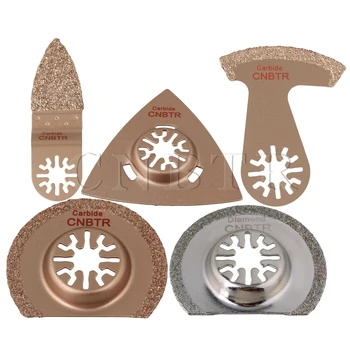 

CNBTR 5PCS Universal Oscillating Carbide Grit Rasp Saw Blade Multi Tools