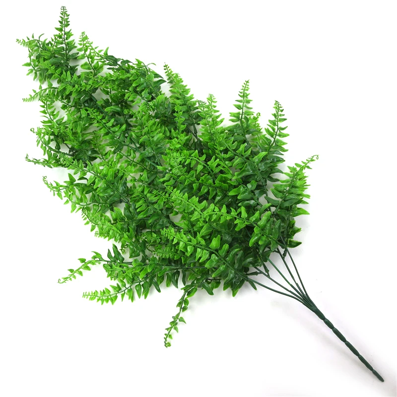 Искусственные пластиковые листья Персидского папоротника, Пластиковые Зеленые искусственные листья, растения из ротанга, праздничные украшения для дома