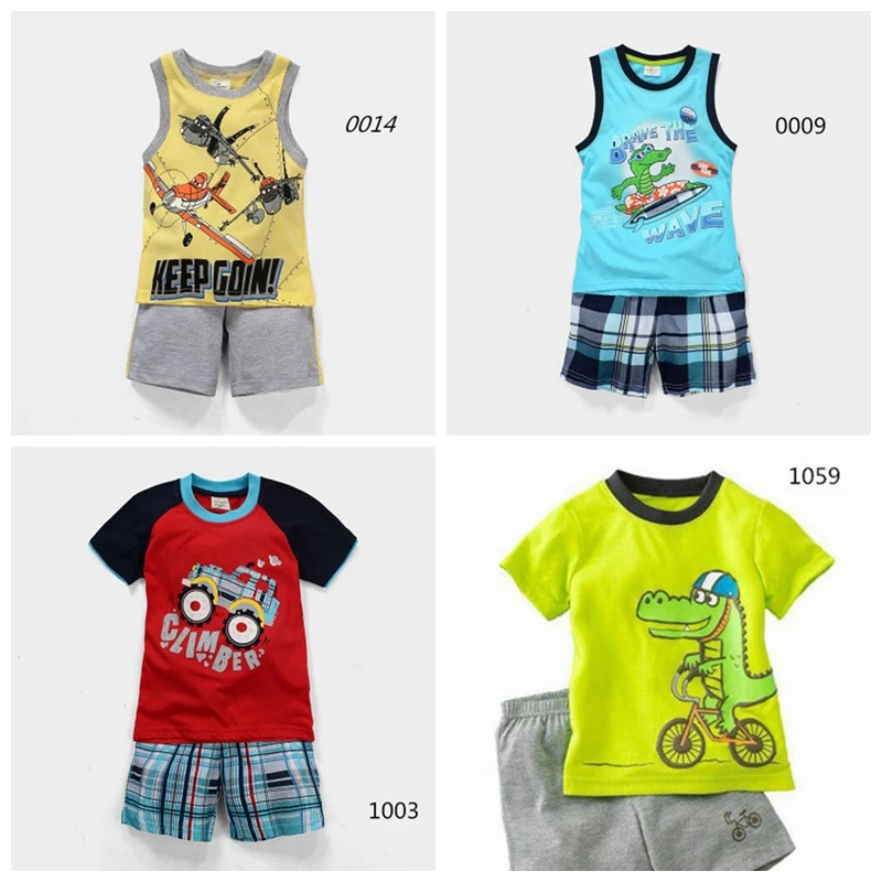 

Hot kids Pajamas Sets Cartoon pattern sleepwear boys nightclothes girl pyjamas children baby cotton Pajamas Nightwear homewear