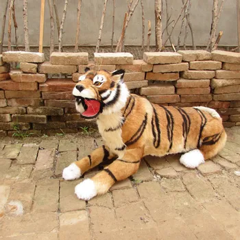 

Simulation tiger polyethylene&furs tiger model funny gift about 95cmx55cm