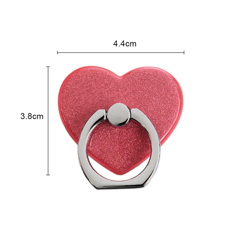 TURATA 360 Degree Finger Ring Heart Diamond Ring Mobile Phone Smartphone Stand Holder For iPhone 7 Samsung HUAWEI Car Mount Grip