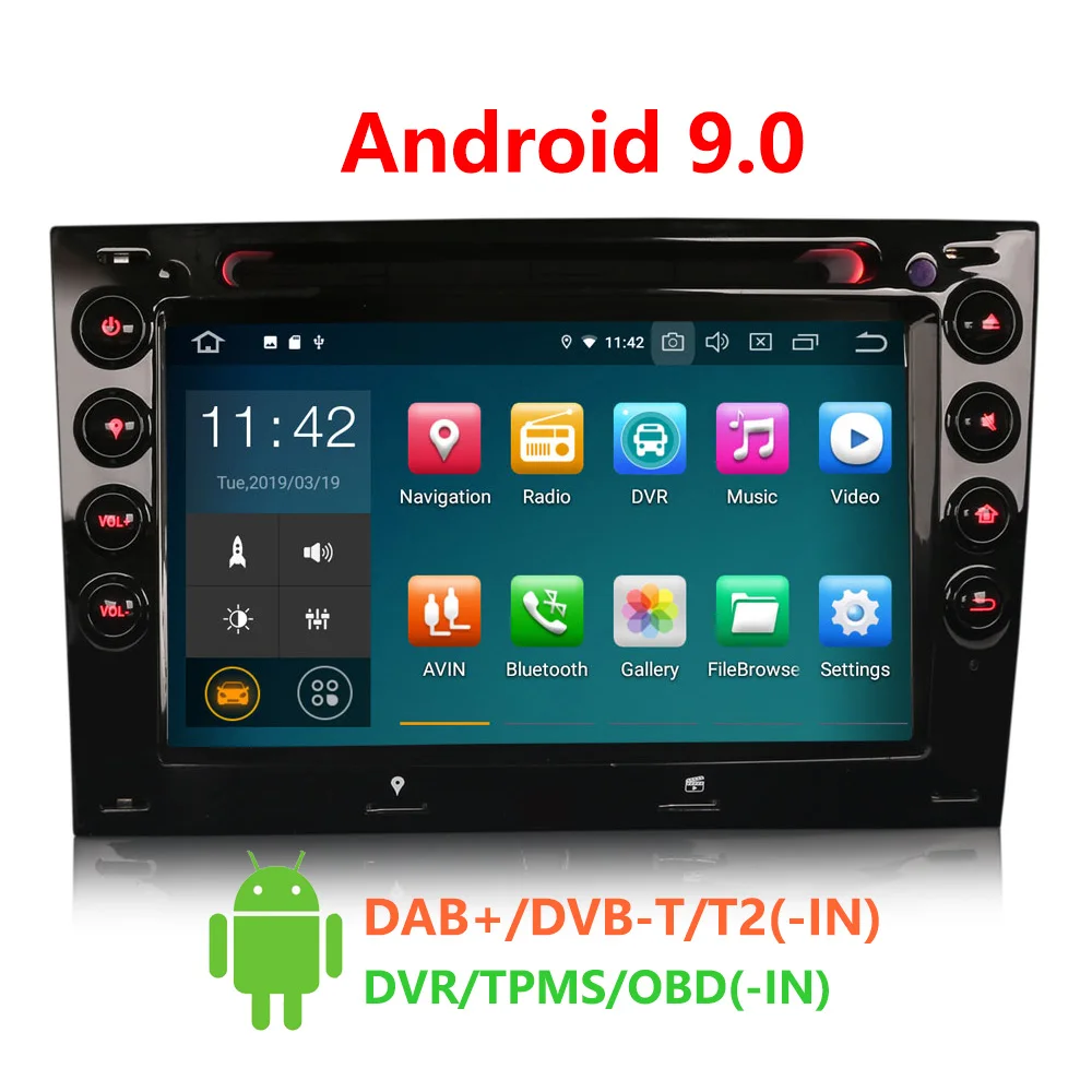 Автомобильный мультимедийный плеер Erisin ES4813M 7 &quot Android 9 0 DVD GPS радио для Renault