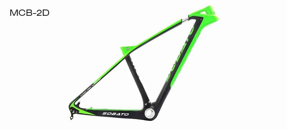 SOBATO 27,5 er MTB горный велосипед рама внутренний кабель Frameset велосипедная углеродная рама Bsa 14,", 16, 17,5", 19"