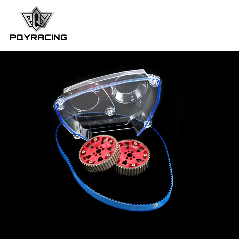 

PQY - HNBR Racing Timing Belt + Aluminum Cam Gear + Clear Cam Cover For NISSAN Skyline R32 R33 GTS RB25DET