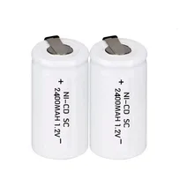 8pcs High quality battery rechargeable battery sub battery SC battery 1.2 v with tab 2400 mah