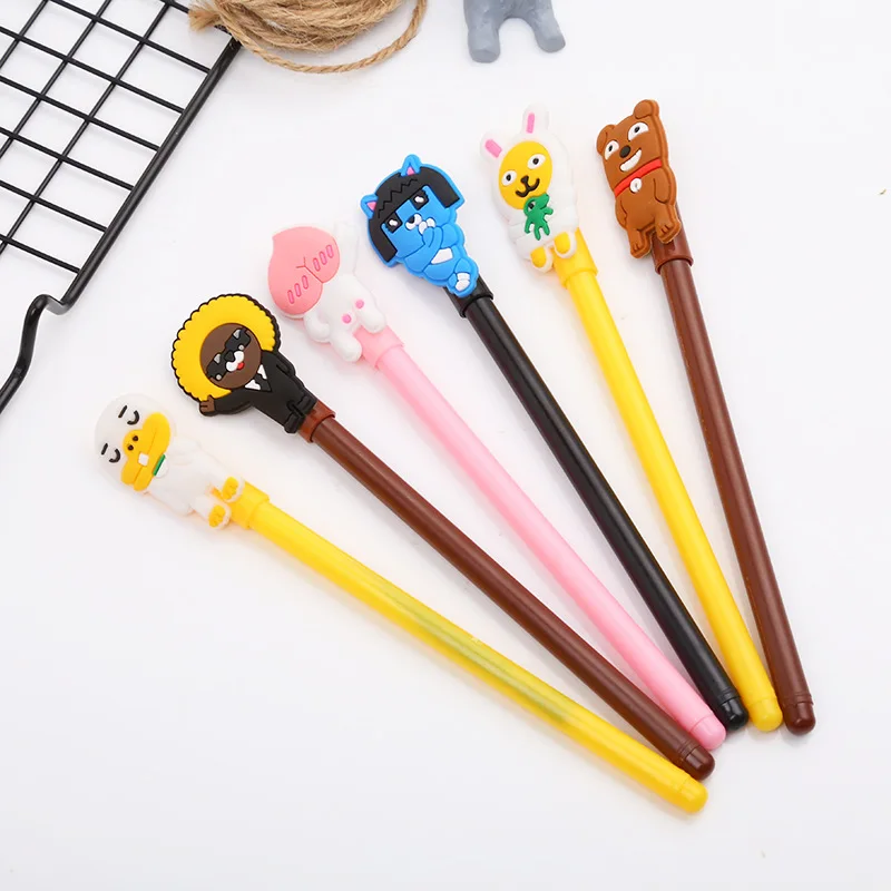 48pcs korean Cartoon KAKAO Pen Cocoa Friends Dolls Kawaii Stationery