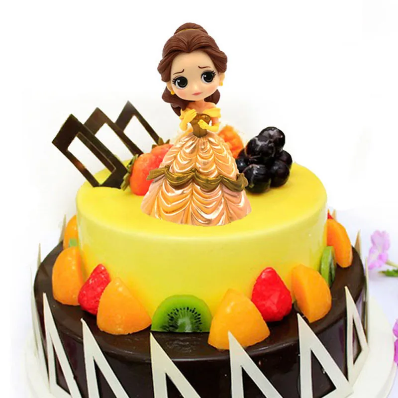 Princess Belle Cupcake Toppers Dolls Cake Decorating Supplies