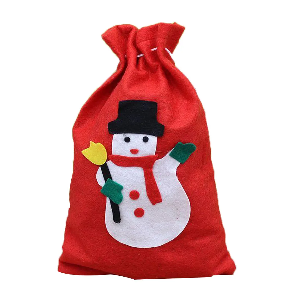 Рождественские на шнурке подарочные сумки домашние вечерние конфетные подарочные сумки новогодние красные маленькие подарочные сумки на шнурке Детские мешки для конфет# P