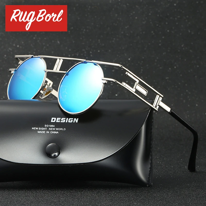 

Polarized Retro Round Sunglasses Men Male Vintage Steampunk Sunglass Women Hip Hop Gold Glasses Eyewear UV400 lunette