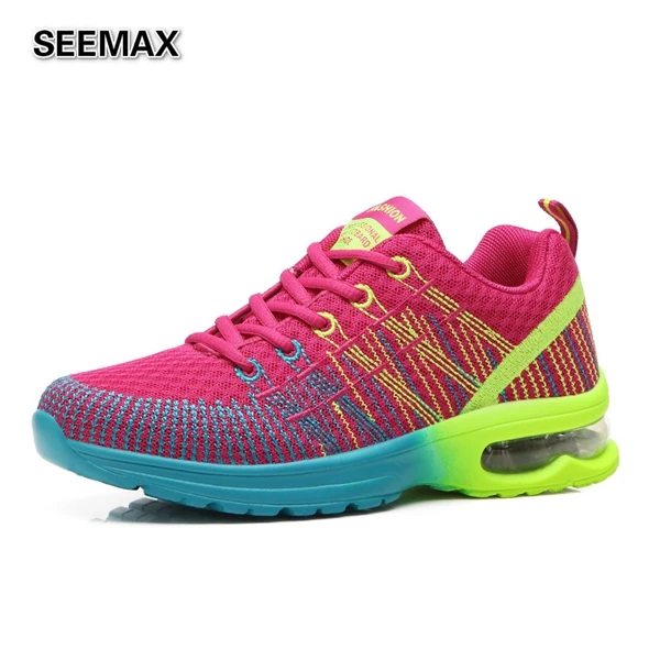 Women Running Shoes 2016 Colorful Sneakers Girls Air Cushion Fly Wire