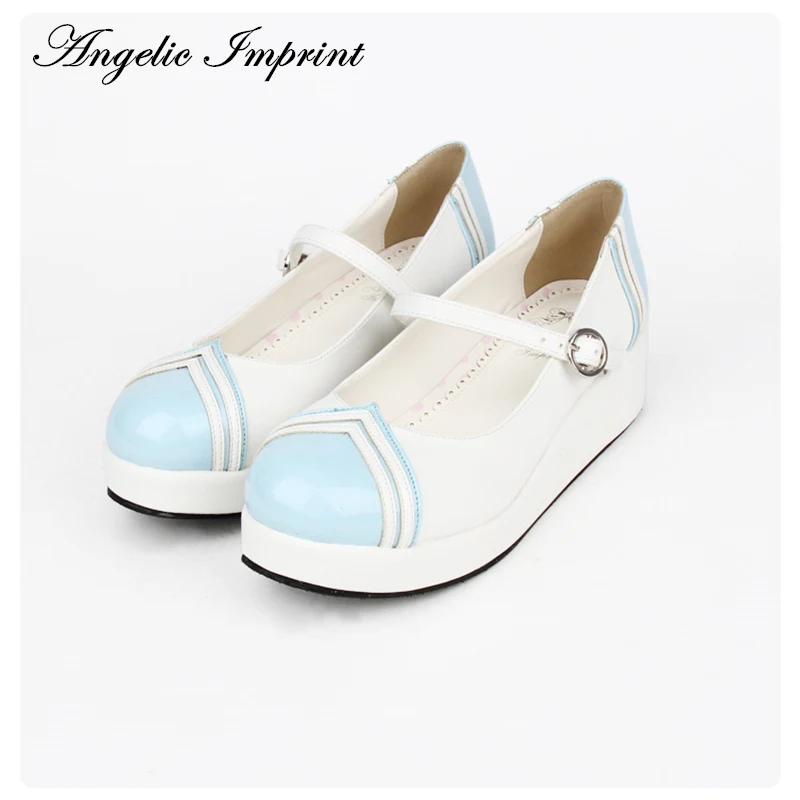 

Japanese Harajuku Sailor Lolita Cosplay Shoes Platform Mary Jane School Girl Shoes Navy Uniform Shoes