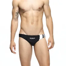 Мужские купальные шорты, сексуальные купальные трусы, мужские купальные костюмы, плавки, пляжная одежда, боди с завязками, черный, красный