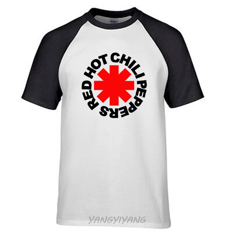 

Red Hot Chili Peppers Men T-Shirt Raglan Sleeve Printed Streetwear RHCP Rock Band Mens T Shirt Men Funny MaleMens O Neck Tshirts