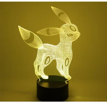 

3D LED Night Light Fox with Spirituality with 7 Colors Light for Home Decoration Lamp Amazing Visualization Optical Illusion