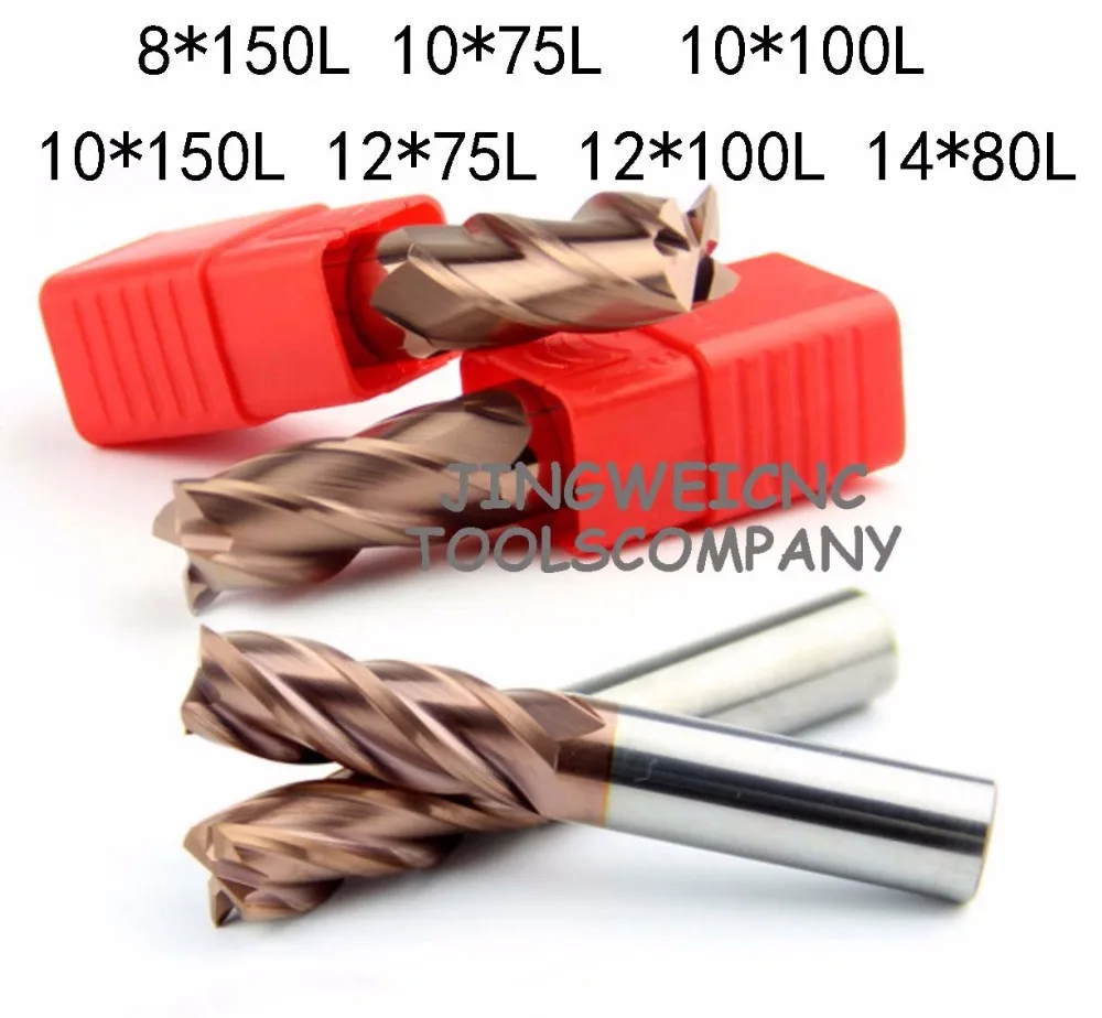HRC55 high quality tungsten Carbide end mill extra long length 8*150L