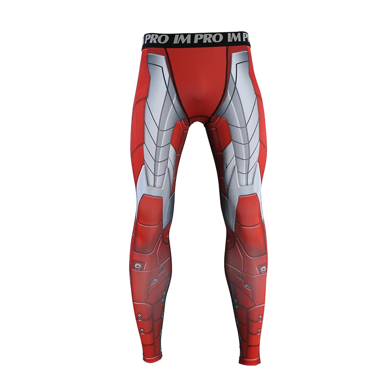 

MK5 Iron Man 3D Printed Pattern Compression Tights Pants Men 2019 Sweatpants Skinny Leggings Trousers Male