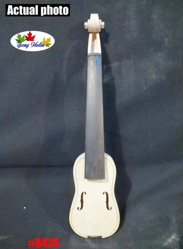 

Baroque style unfinished SONG Brand Pochette violin 5 1/2",white violin #8424