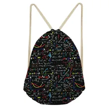 ThiKin мультфильм женская сумка на шнурке математическая формула печати женский рюкзак на шнурке для девочек-подростков Путешествия Пляжная Сумка