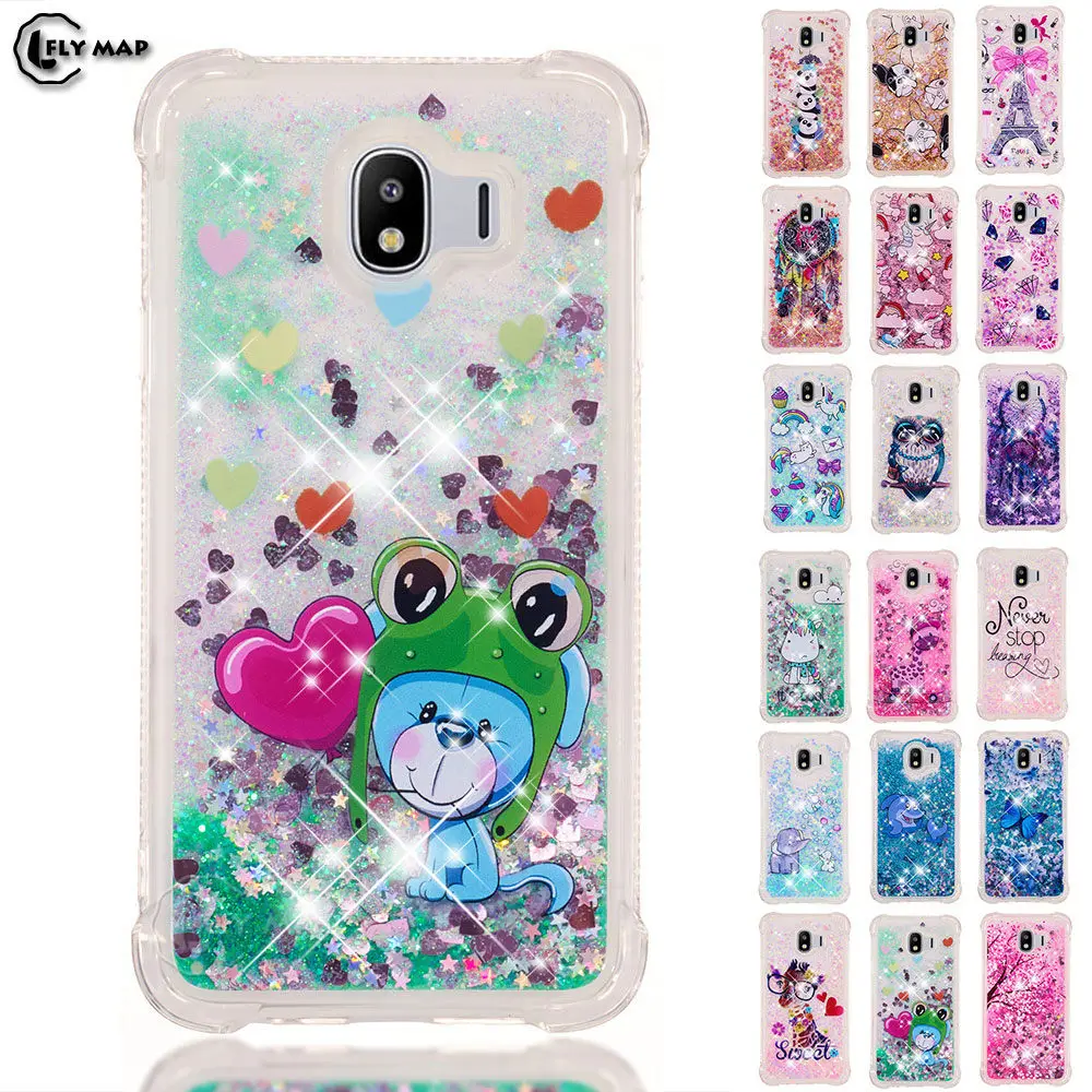 

Quicksand Cover For Samsung Galaxy J4 2018 J400F/DS SM-J400F/DS Dynamic Liquid Debris TPU Soft Case For J 4 j42018 400 4j Cqoue