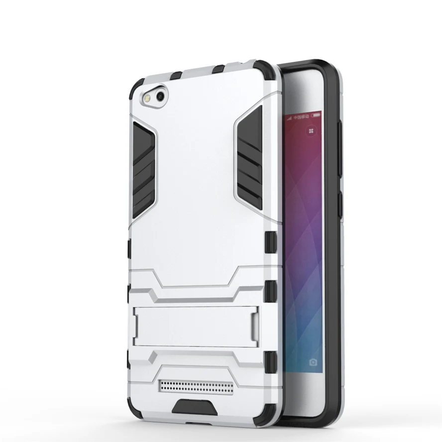 

For Phone Case Xiaomi Redmi 4A Case Cover TPU & PC Stand Armor Shockproof Case For Fundas Xiaomi Redmi 4A Cover ZIHFONE }