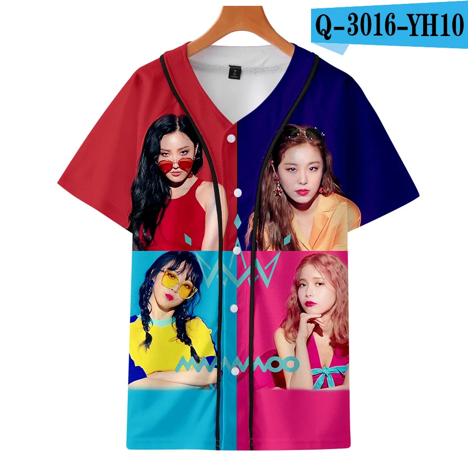 3D MAMAMOO Moleton забавная бейсбольная футболка Звездная ночь Корейская мужская
