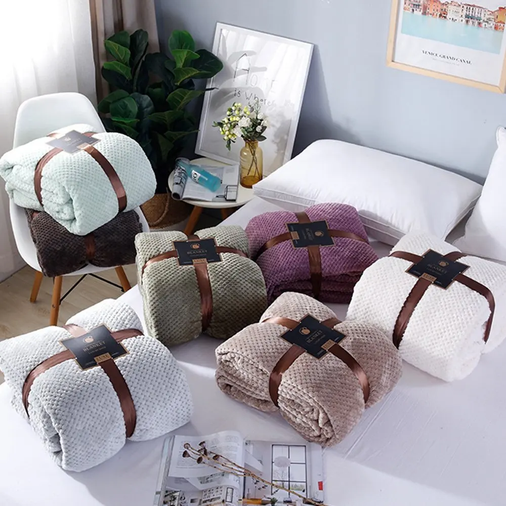 

Portable Car Travel Cover Comfortable Blanket Super Soft Use Home Office Adult Children Blanke Towel Travel Fleece Mesh