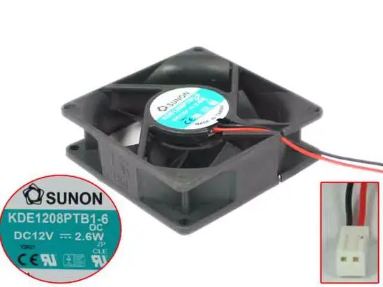 SUNON KDE1208PTB1 6 OC DC 12V 2 W 80x80x25mm проводной Вентилятор охлаждения
