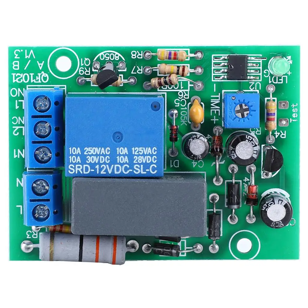 

AC 220V Input/Output Timer Delay Switch Module Adjustable Timing Turn Off Board Timing Switch Control Cycle Timer