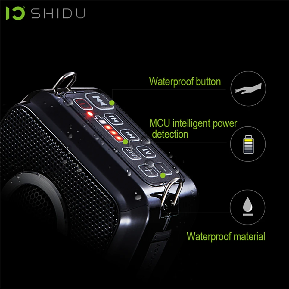 SHIDU 25W Portable Voice Amplifier Waterproof Mini Audio Speaker USB Lautsprecher With UHF Wireless