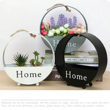 

European Wall Hanging Flower Basket Boxed Living Room Party Wedding Office Decorative Flower Pot Racks For Home Desk Table Decor