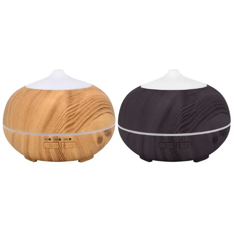 

150ML Wood Grain Ultrasonic Humidifier LED Aroma Essential Oil Diffusr