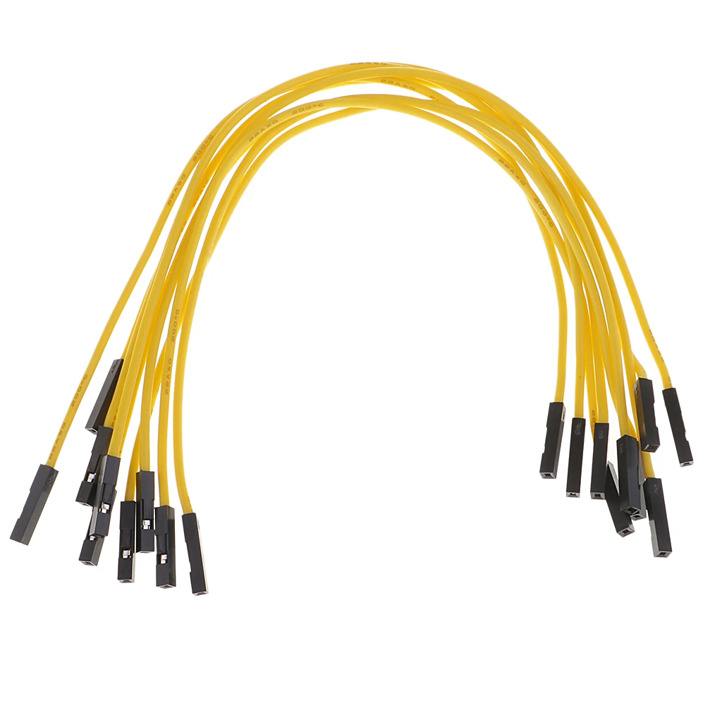 10Pcs 20cm Soft Silicone Jumper Cable Wire Dupont Line Female to Female for Breadboard//DIY/Raspberry Pi/Robot/RC Models