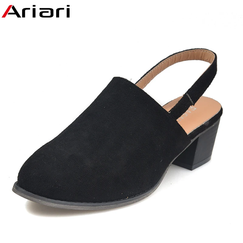 

Ariari New Summer Women Sandals Retro Pointed Sandals Female Wear-resistant Fish Mouth Non-slip Shoes Big Size Walking Footwear