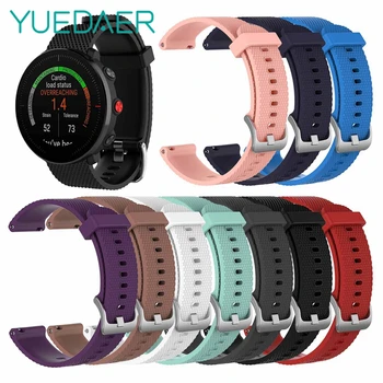 

YUEDAER Silicon Replacement Band For Polar Vantage M Strap Smart Watch Bands For Polar VantageM Wristband Metal Belt Black Pink
