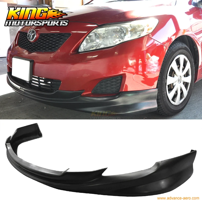 Fits 09 10 Toyota Corolla Front Bumper Lip Spoiler Sedan K Style Black