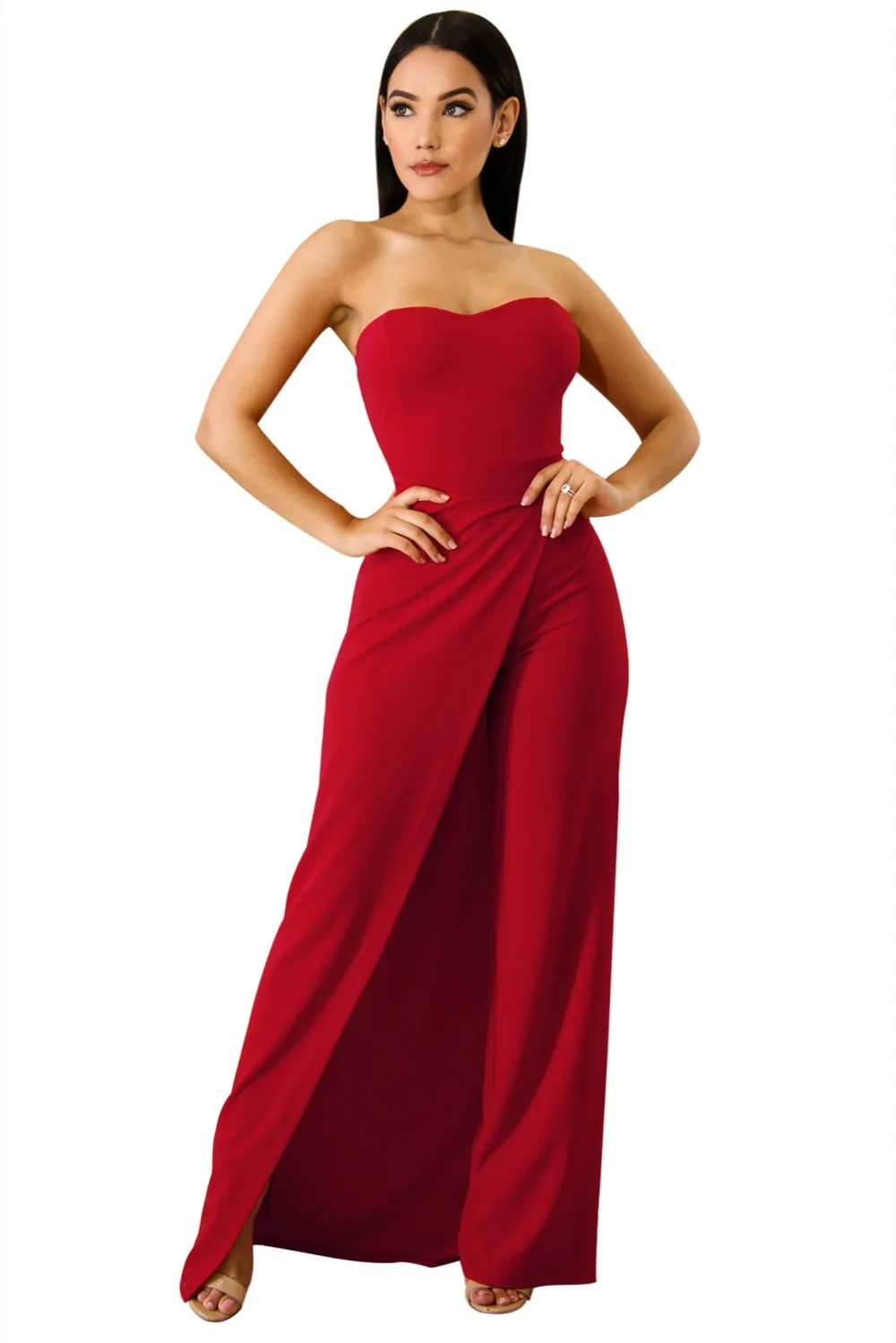 Red-Asymmetric-Split-Leg-Strapless-Jumpsuit-LC64377-3-1