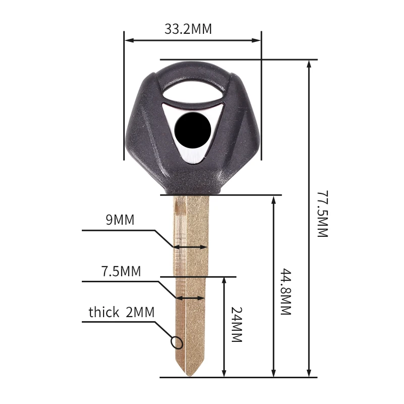 Motorcycle Keys Uncut Blade For YAMAHA