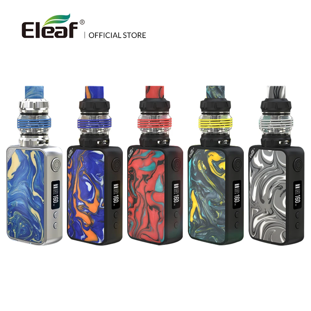 

FR Original 160W Eleaf iStick Mix kit With ELLO POP 2ml/6.5ml no Dual 18650 battery with hw coil Electronic Cigarette VS iJust 3