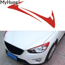 Автомобиль Стикеры бровь украшения Стикеры для Mazda 2012 2016 cx5carbon Волокно лампы передних фар для бровей Стикеры Интимные аксессуары 2 шт.