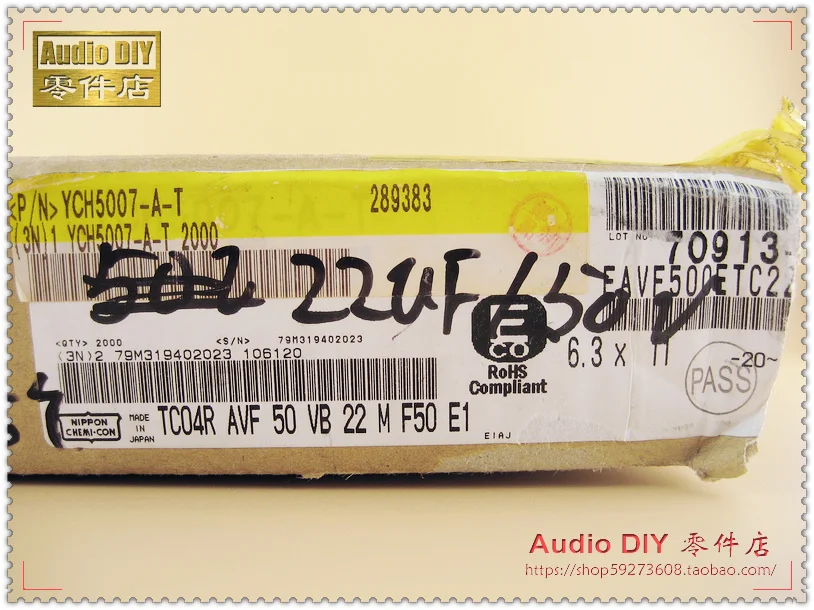 30PCS Japan chemical AVF series 22uF/50V audio electrolytic capacitors (with the origl box packaging) free shipping