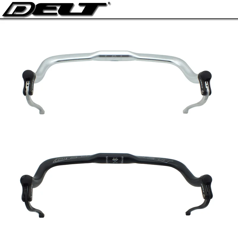 

1set Fixed gear bike Road Cycling Bicycle Rest Handlebars TT 31.8*400mm bar black silver Aluminum & brake lever